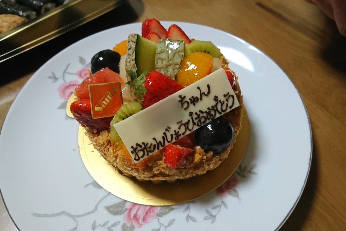 ５歳の誕生日ケーキ・フルーツタルト